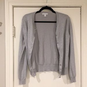 Silver Glitter Cardigan shrug sweater